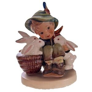 Hummel Figurine Boy with Bunnies “Playmates”
